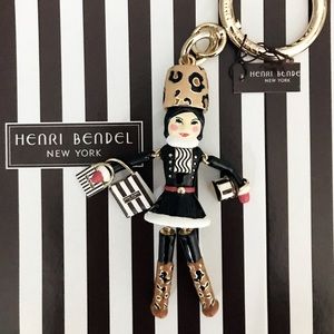 Henri Bendel Shopper girl key chain